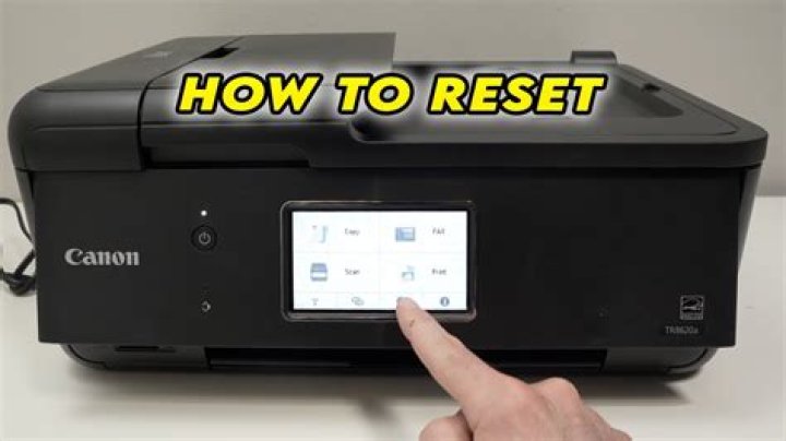 How do I factory reset my Canon printer?