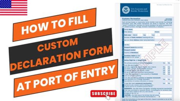 How do I fill out a US Customs declaration form?