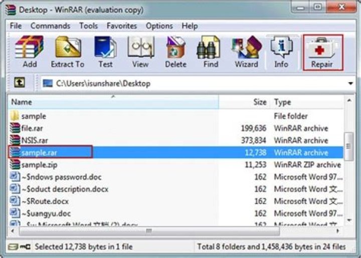How do I fix a corrupted RAR header?