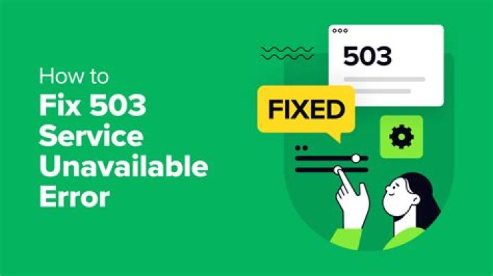 How do I fix Error 503 service is unavailable?