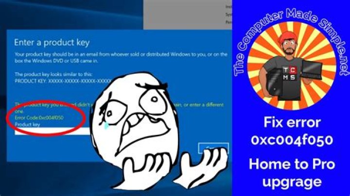 How do I fix error code 0xc004f050?