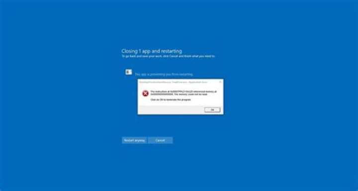 How do I fix error the instruction at referenced memory?