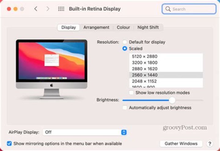 How do I get 2560×1600 resolution on Mac?