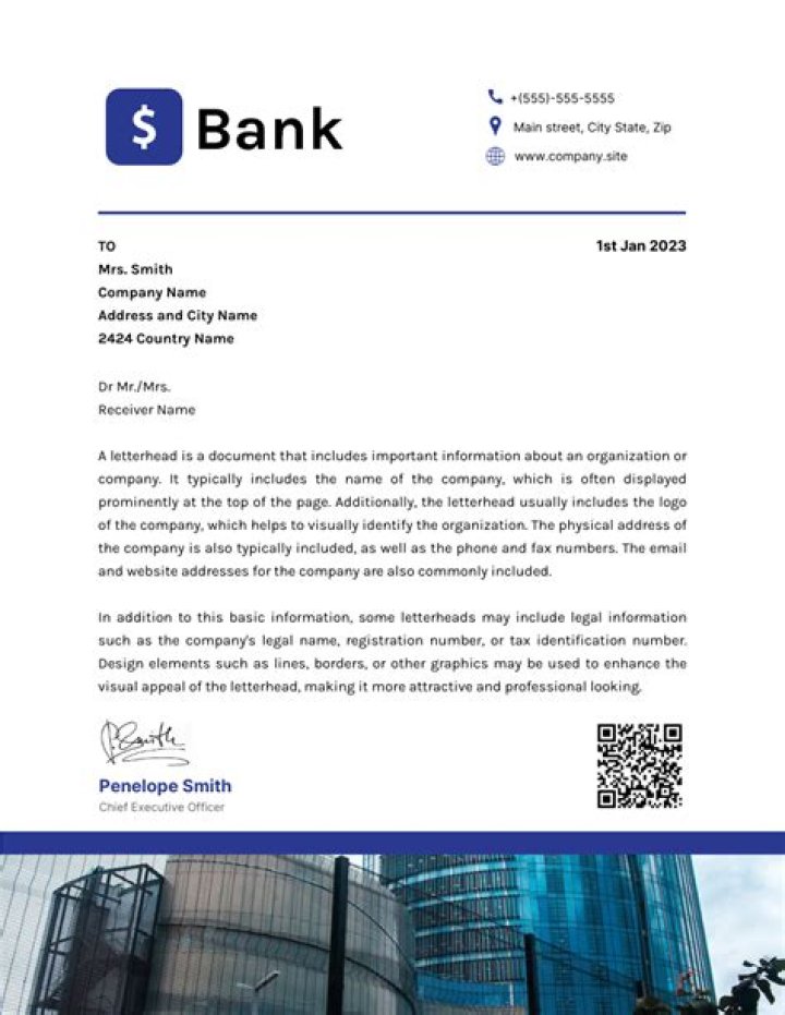 How do I get a bank letterhead?