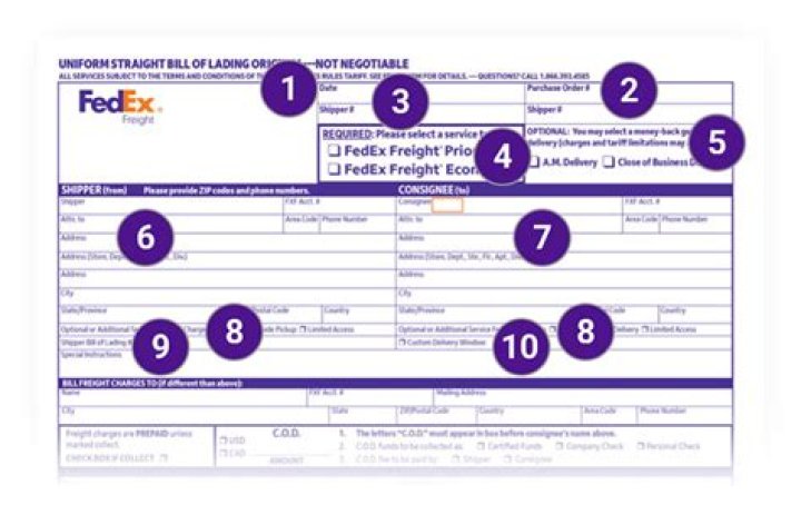 How do I get a FedEx bill of lading?