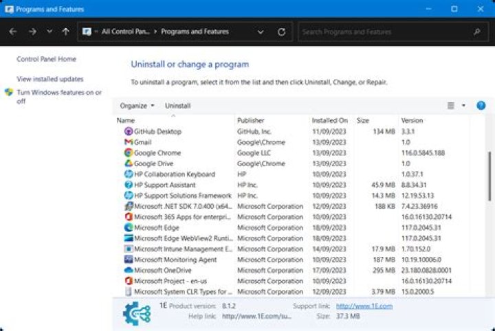 How do I get a list of recently installed programs?