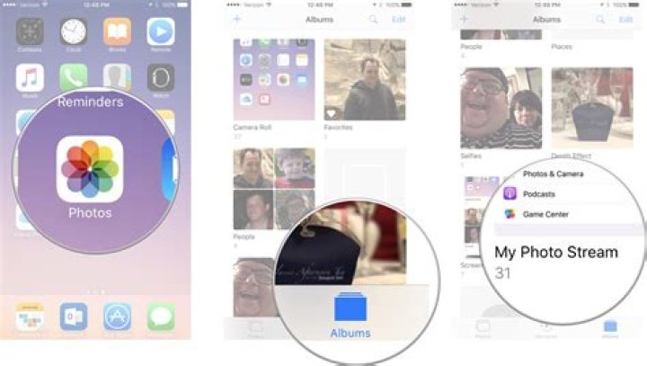 How do I get my Photo stream on my iPhone?