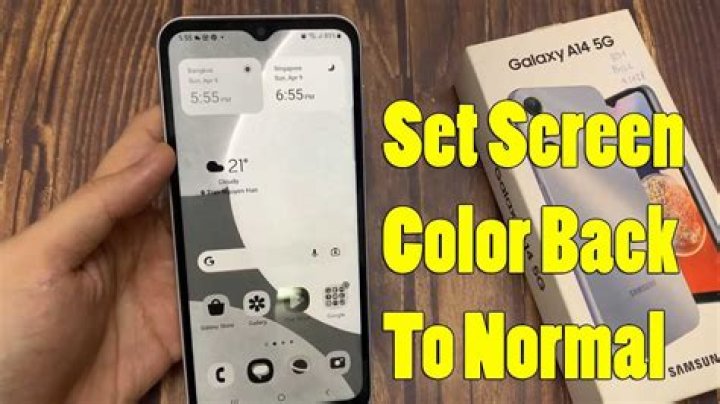 How do I get my screen color back to normal on a Samsung tablet?