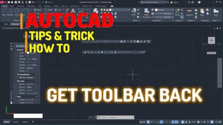 How do I get my toolbar back in AutoCAD 2014?