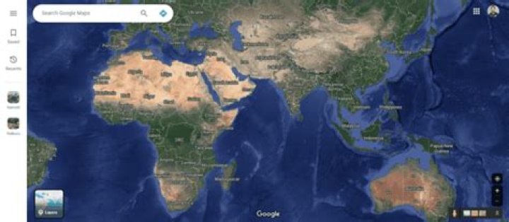 How do I get satellite view on Google Maps on my computer?