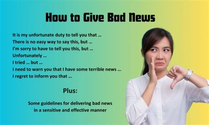 How do I give bad news to the NHS?