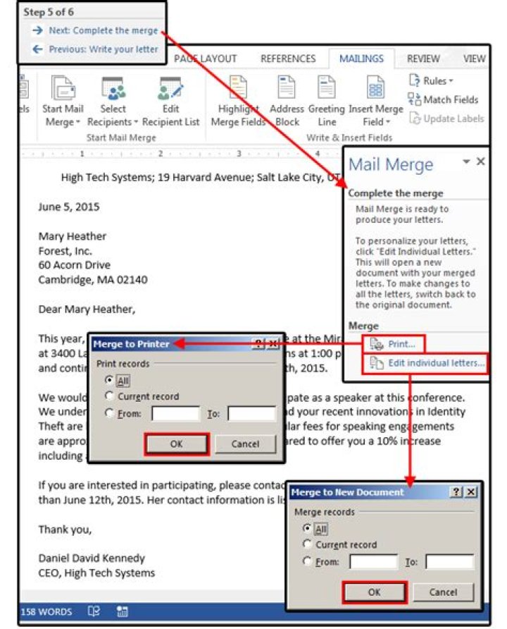 How do I keep number format in a mail merge?