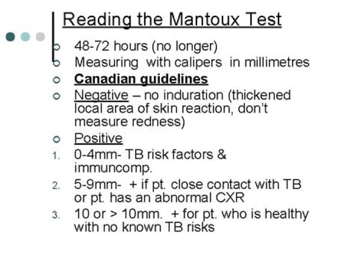 How do I know if my Mantoux test is positive?