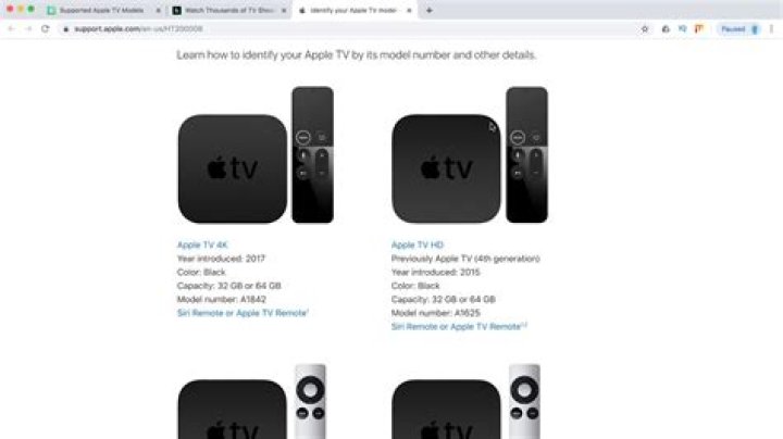 How do I know which version of Apple TV I have?