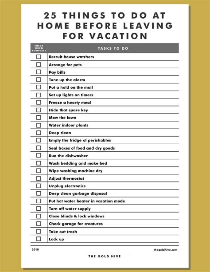 How do I lean out before a vacation?