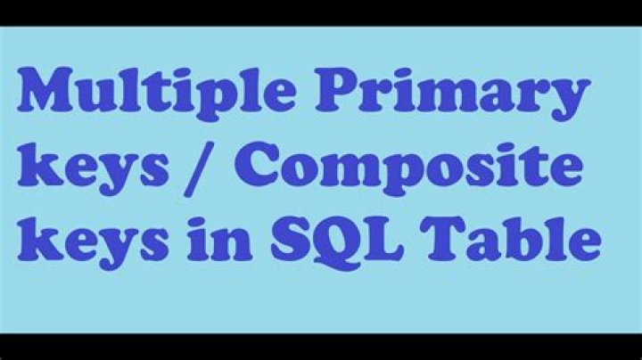 How do I make multiple primary keys in MySQL?