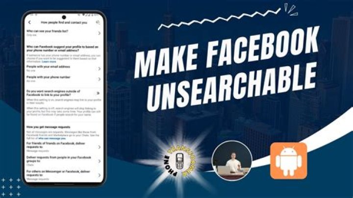 How do I make my Facebook profile not searchable?