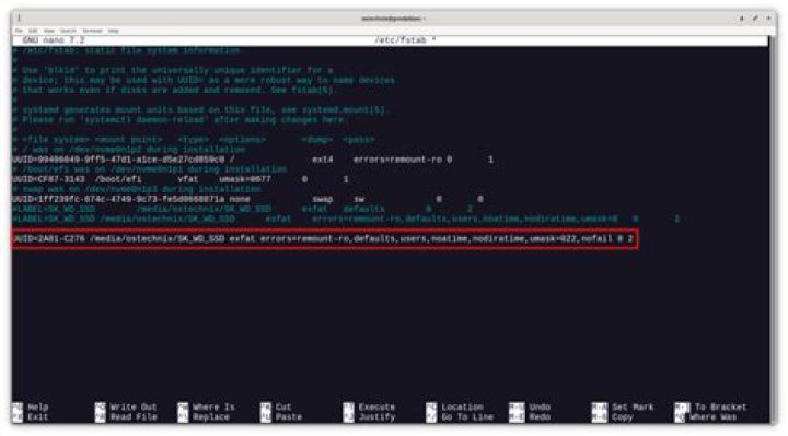 How do I mount an NTFS drive in fstab?