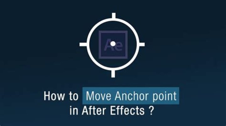 How do I move a single anchor point in after effects?