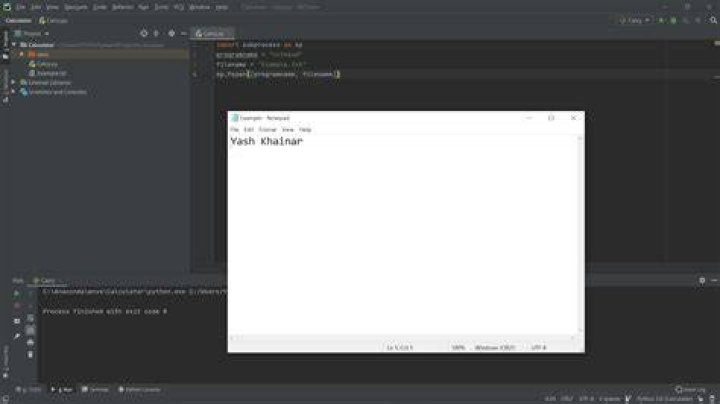 How do I open a Notepad file in Python?