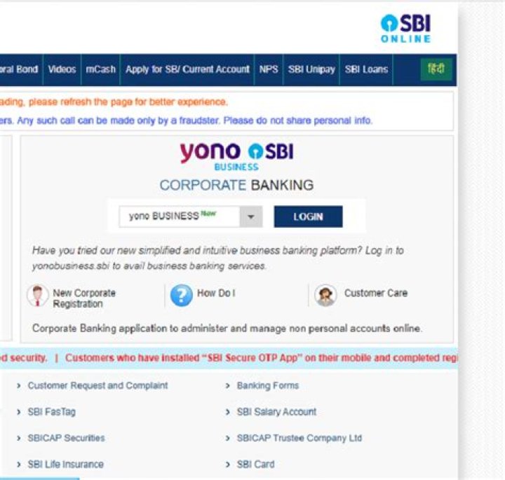 How do I register for SBI Corporate banking?