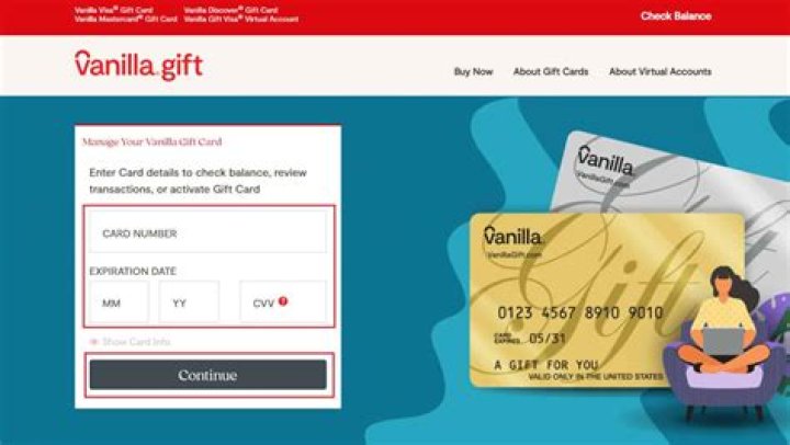 How do I register my vanilla visa gift card online?