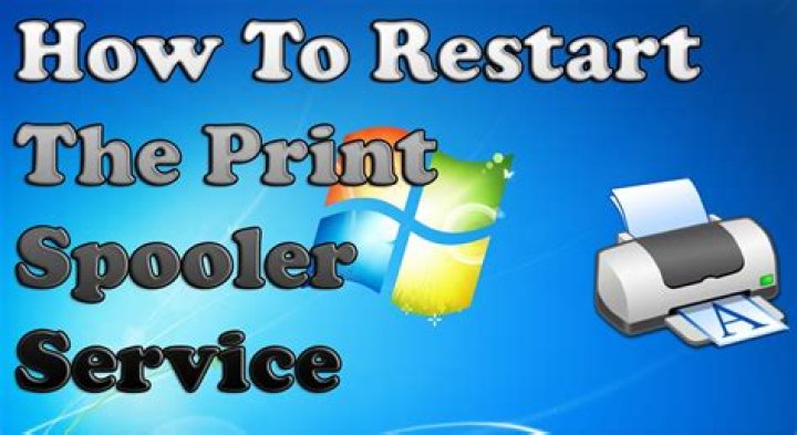 How do I restart the print spooler in Windows 7?