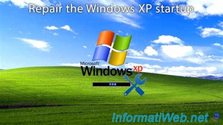 How do I run Windows XP startup repair?