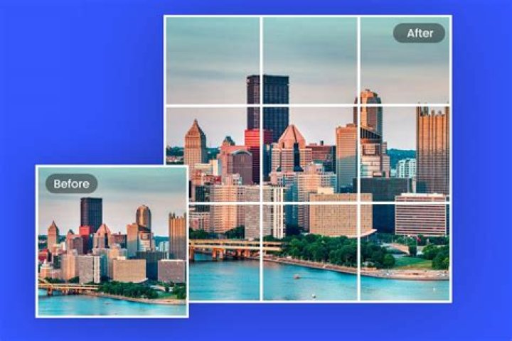 How do I split an image into multiple pieces online?