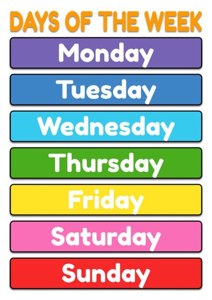 How do I teach my 4 year old the days of the week?