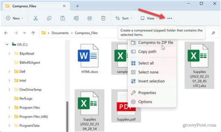 How do I turn a folder into a ZIP file?
