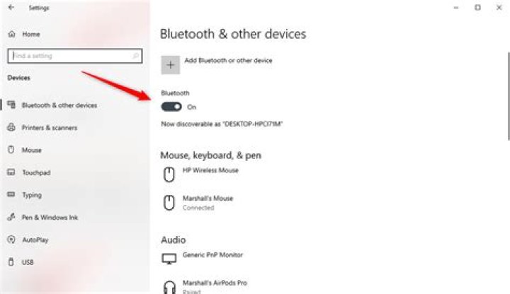 How do I turn on Bluetooth on Windows 10 update?