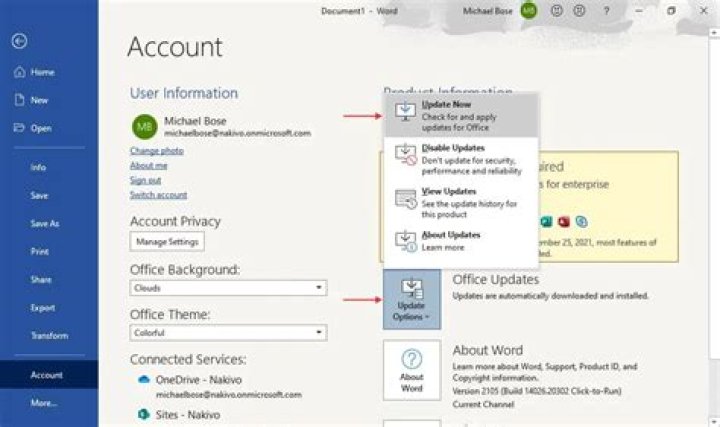 How do I update my Office 365 to latest version?