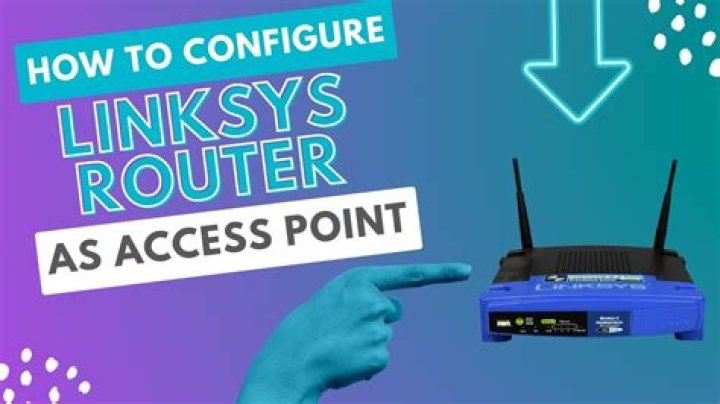 How do I use my Linksys router as an access point?