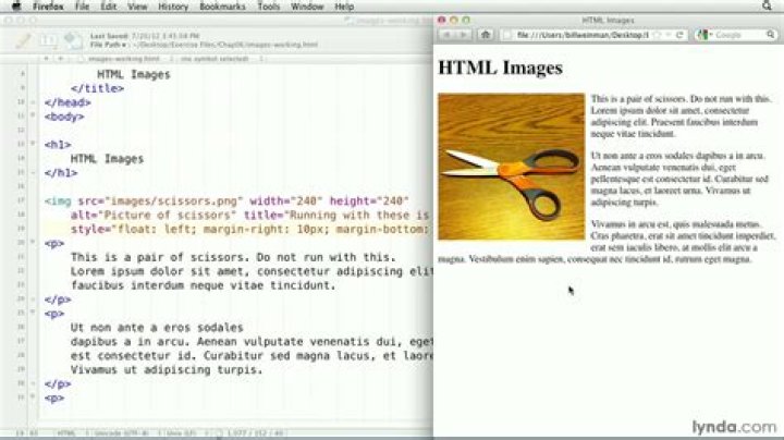 How do I wrap text beside a picture in HTML?
