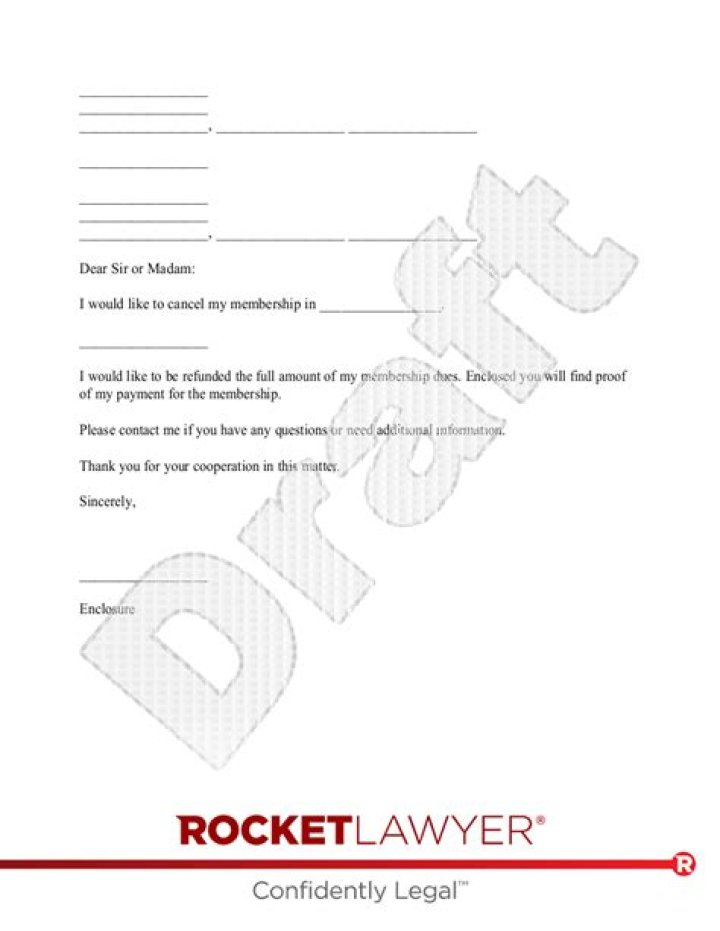 How do I write a cancellation membership?