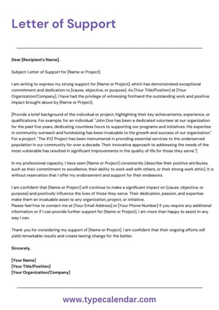 How do I write a letter of support for a teacher award?