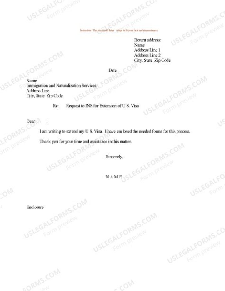 How do I write a visa extension letter?