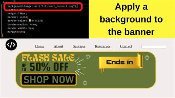 How do you add a banner in HTML?