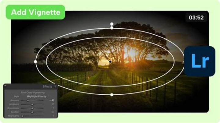 How do you add a vignette in Lightroom mobile?