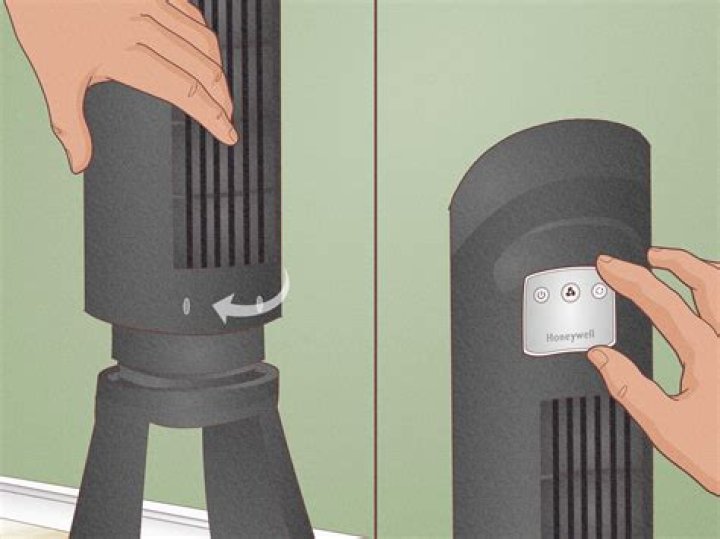 How do you adjust the temperature on a QuietSet fan?