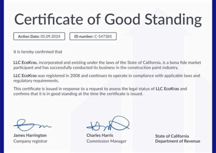 How do you authenticate PRC good standing?