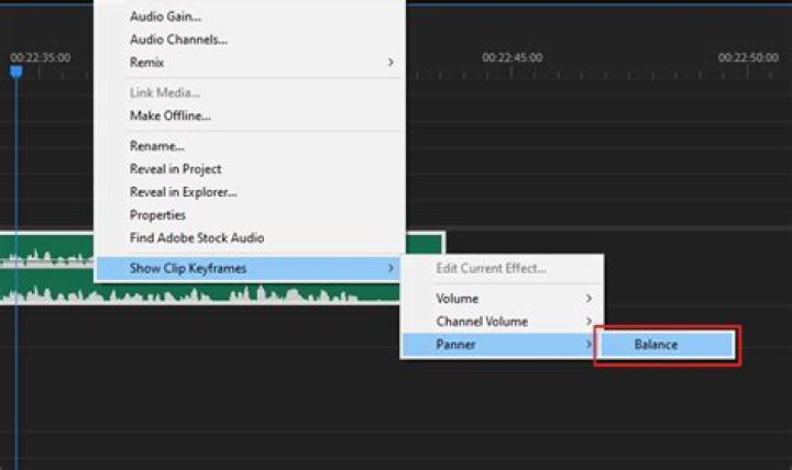 How do you balance audio in Premiere Elements?