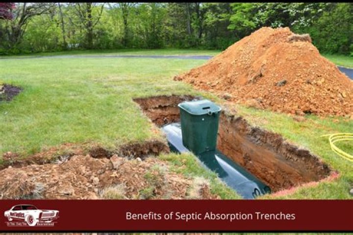 How do you build a septic absorption trench?