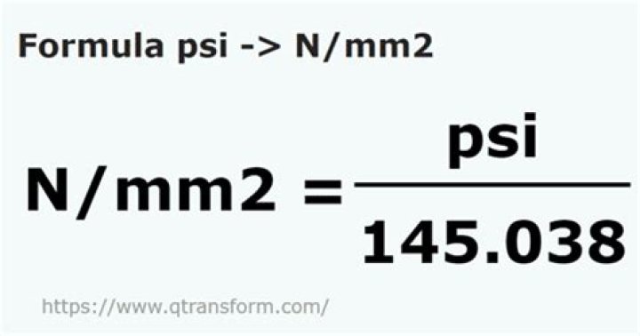 How do you calculate N mm2 to PSI?