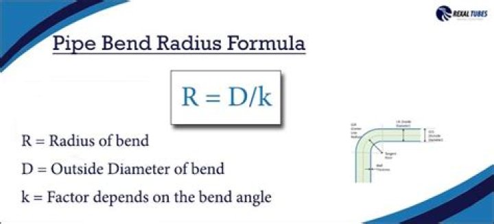How do you calculate the bend radius of a pipe?