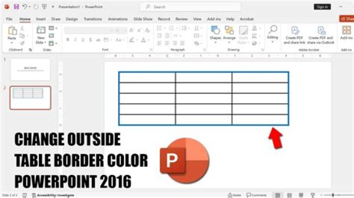 How do you change the color of a table border?