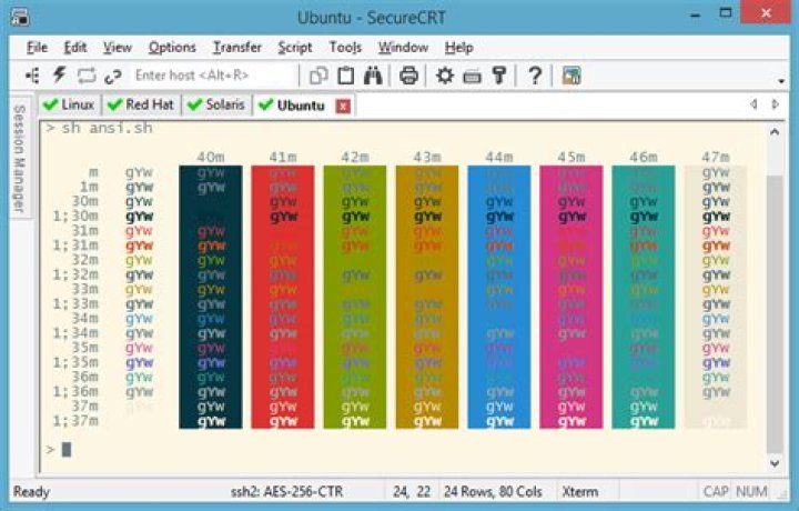 How do you color a SecureCRT?