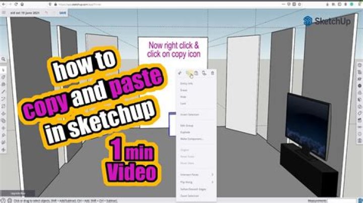 How do you copy and paste in SketchUp LayOut?