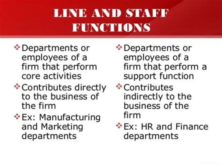 How do you distinguish between line and staff function?
